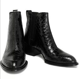 Rag&Bone New York Women’s Black Croco Walker boot